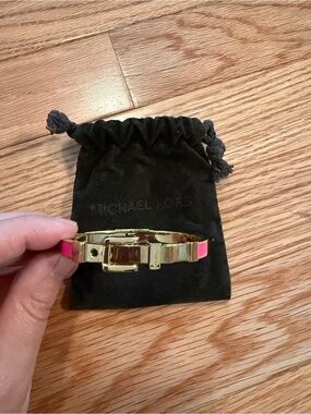 Michael Kors Gold Bracelet with Pink Accents